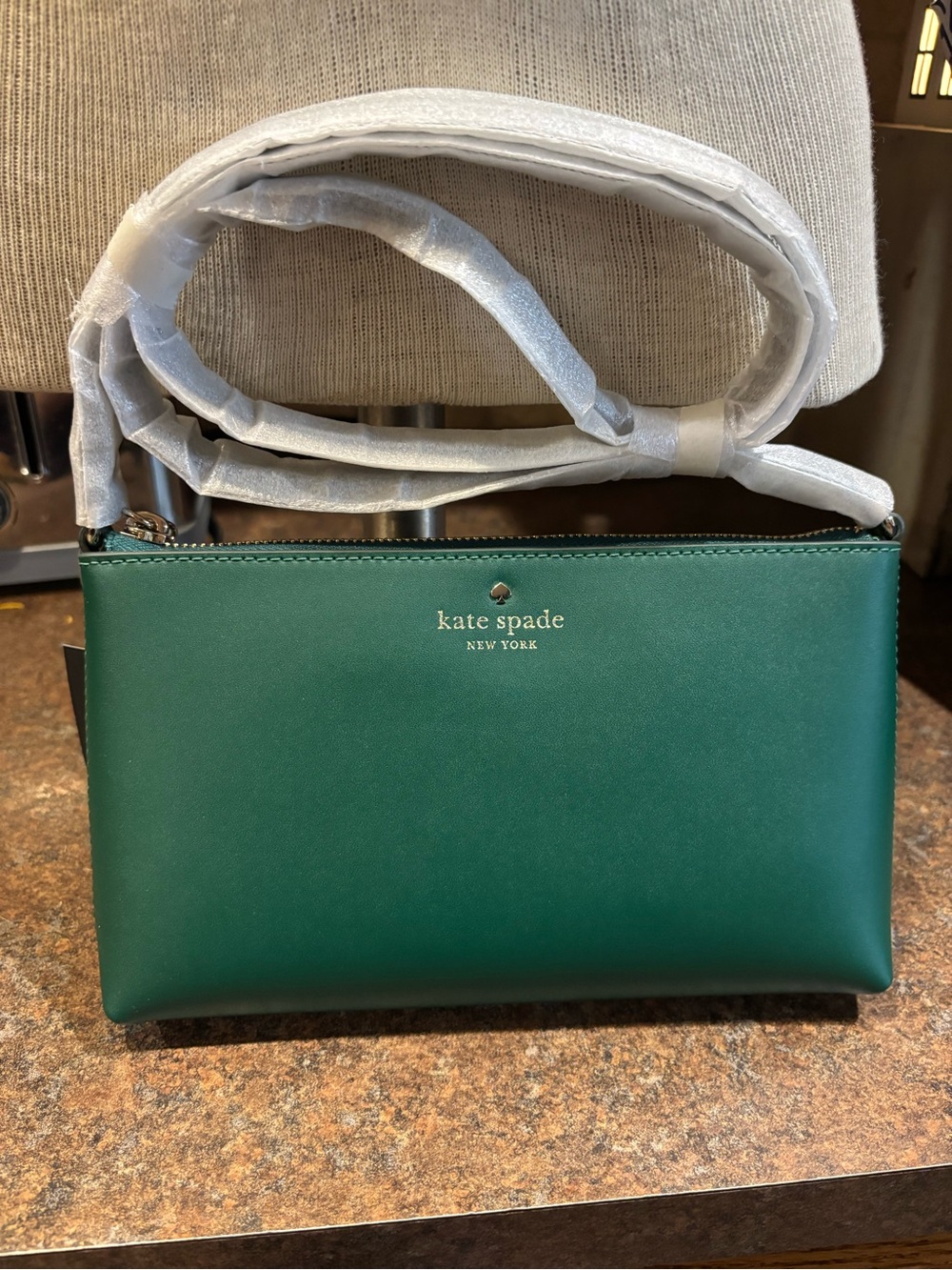 kate spade Emerald Green Smooth Leather Crossbody